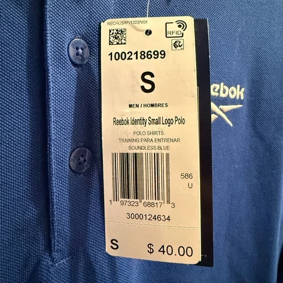 Reebok Blue Polo Shirt - Picture 2 of 2